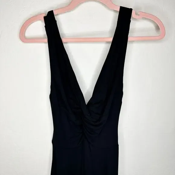 Free People Beach Harlow One Piece Deep V-Neck Knot Front Wide Leg Jumpsuit XS - Picture 4 of 14